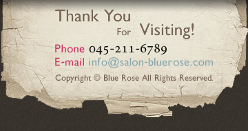 Thank You For Visiting! Phone 045-211-6789 E-mail info@salon-bluerose.com